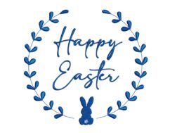 Happy Easter Wreath Embroidery Design