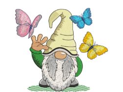 Spring Gnome Embroidery Design