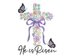 He is Risen Embroidery Design