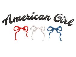 American Girl Embroidery Design