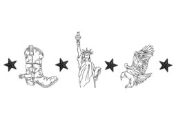 American Symbols Embroidery Designs