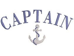 Captain Embroidery Design