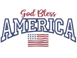 God Bless America Embroidery Designs