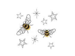Mini Bumble Bee Embroidery Design