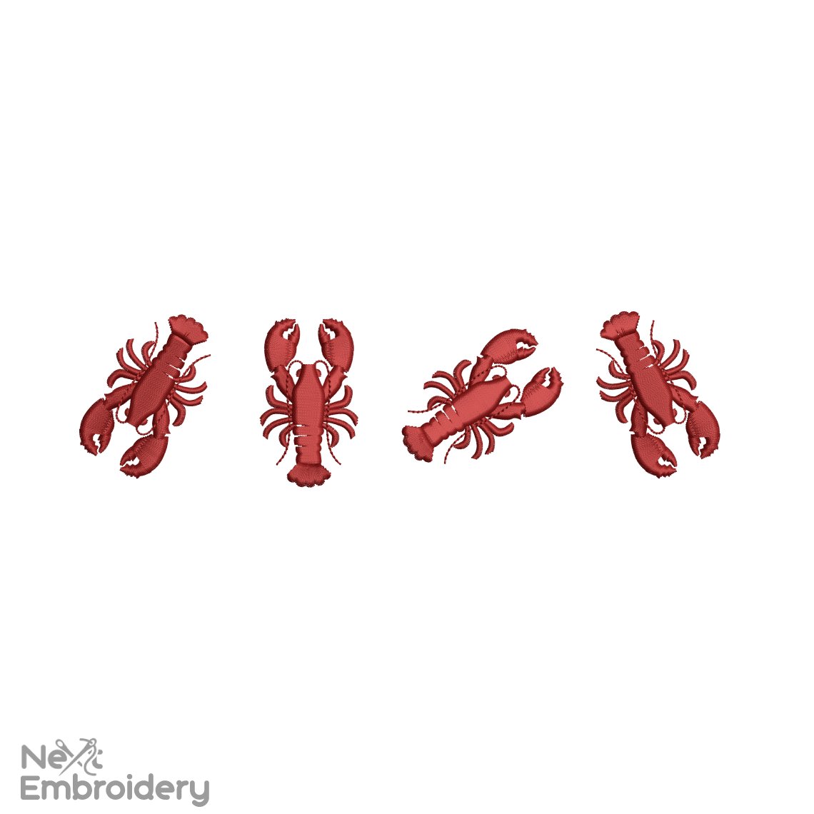 Nautical Lobster Embroidery Design, Summer Embroidery Design, Instant Download