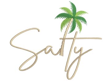 Salty Embroidery Design, Summer Embroidery Design, Instant Download