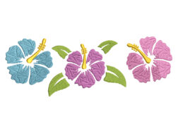 Hibiscus Embroidery Design