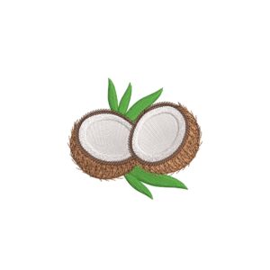 Mini Coconut Embroidery Design, Summer Embroidery Design, Instant Download