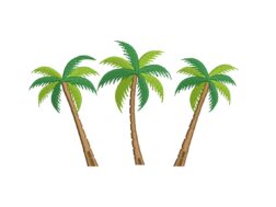 Palm trees embroidery design