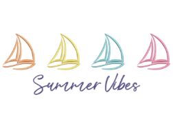Summer Vibes Embroidery Design