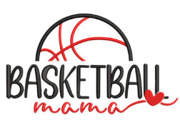 Basketball Mama Embroidery Design