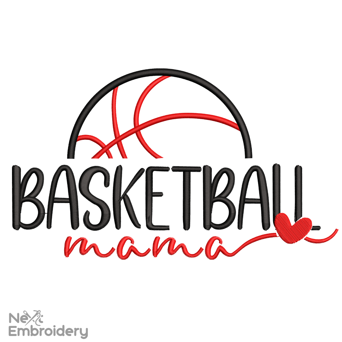 Basketball Mama Embroidery Design. Mother’s Day Machine Embroidery File, Instant Download