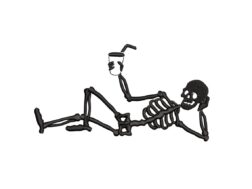 Chill Skeleton Embroidery Design