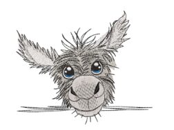 Funny Donkey Embroidery Design