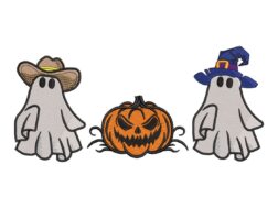 Halloween Ghosts Embroidery Design