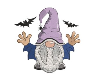 Halloween Gnome Embroidery Design. Autumn Fall Embroidery Design, Halloween embroidery designs, Digital Machine Embroidery Files