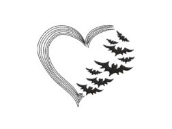 Halloween Heart Embroidery Design