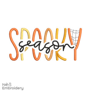 Halloween Season Embroidery Design. Halloween Machine Embroidery Design, spooky season, Fall embroidery, bat embroidery PES