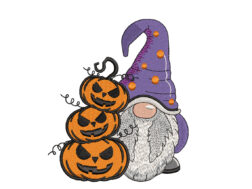 Halloween Spooky Gnome Embroidery Design