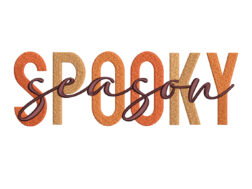 Halloween Spooky Season Embroidery Design