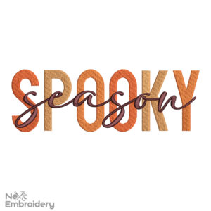 Halloween Spooky Season Embroidery Design. Halloween Machine Embroidery Design, spooky season, Fall embroidery, bat embroidery PES