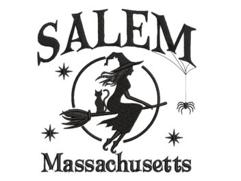 Salem Massatchusetts Embroidery Design. Instant Download