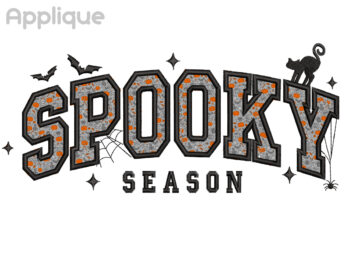 Spooky Applique Embroidery Design