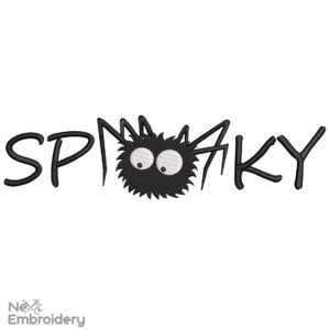Spooky Spider Embroidery Design. Halloween Machine Embroidery Design, spooky season, Fall embroidery, spider web, bat embroidery PES