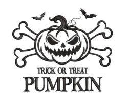 Trick Or Threat Embroidery Design