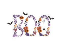 Boo Embroidery Design
