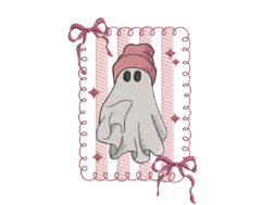 Coquette Girly Ghost Embroidery Design