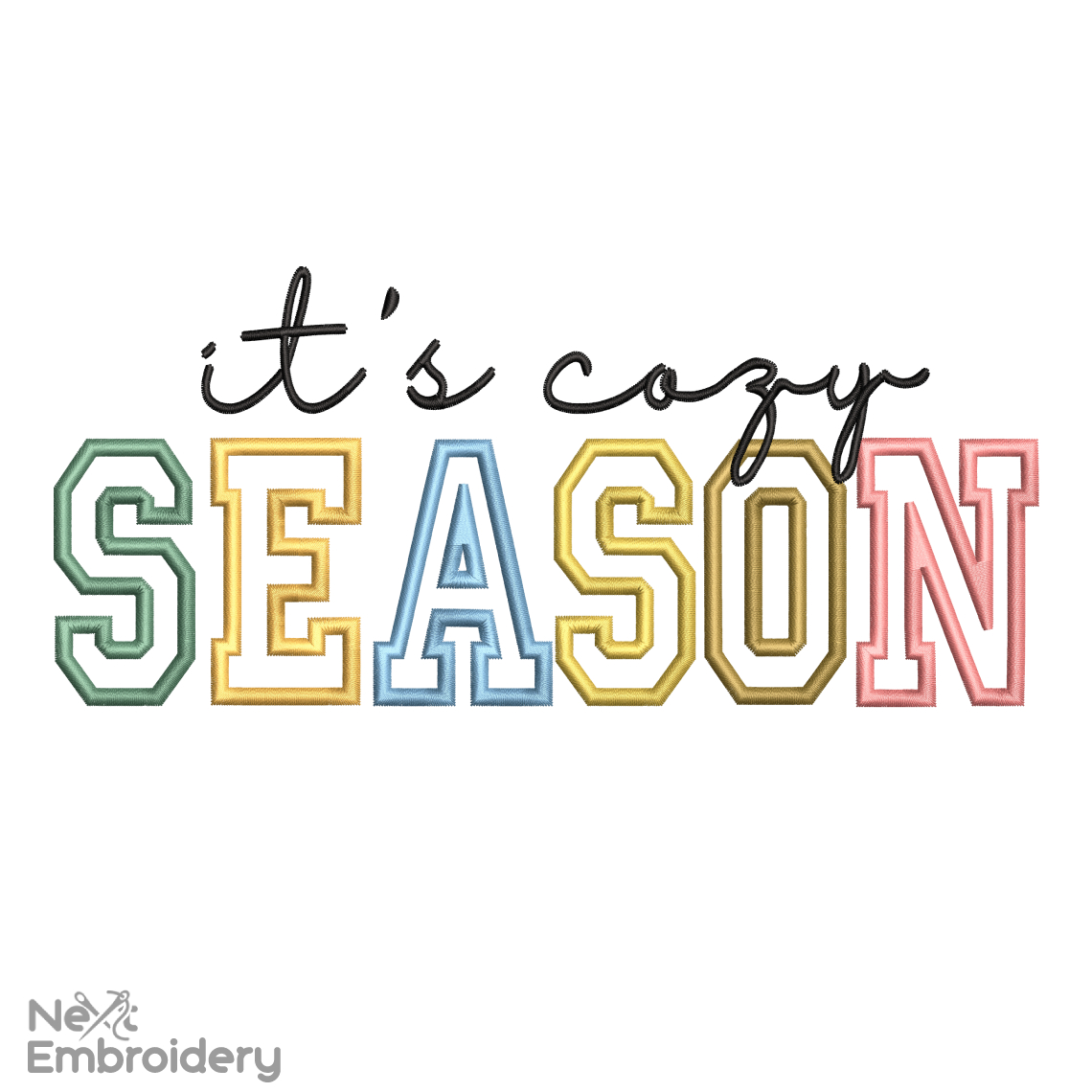 Cozy Season Embroidery Design, Pumpkin , Fall Shirt, Halloween, Thanksgiving, Instant Download