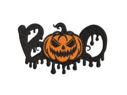 Halloween Boo Embroidery Design