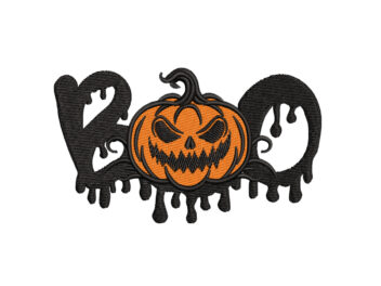 Halloween Boo Embroidery Design, Halloween Machine Embroidery, Nightmare, Instant Download