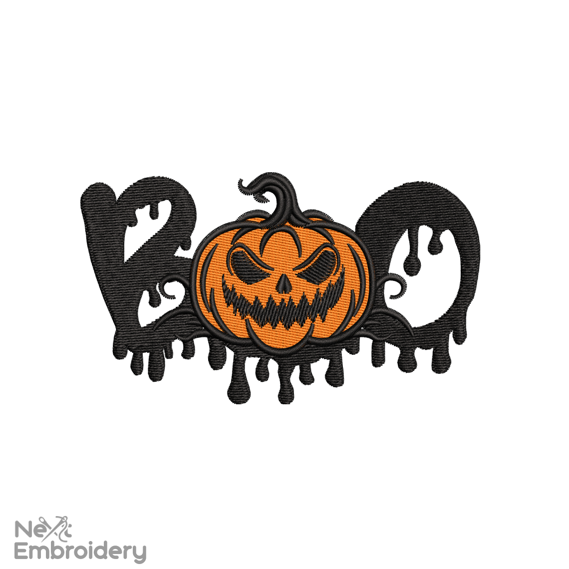 Halloween Boo Embroidery Design, Halloween Machine Embroidery, Nightmare, Instant Download