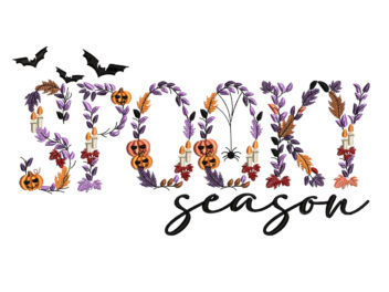 SPOOKY Season Embroidery Design