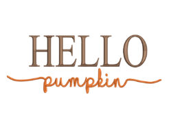 Hello Pumpkin Embroidery Design