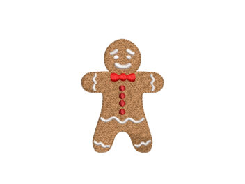 Mini Gingerbread Man embroidery design. Mini gingerbread man. Christmas embroidery design. Machine embroidery design.