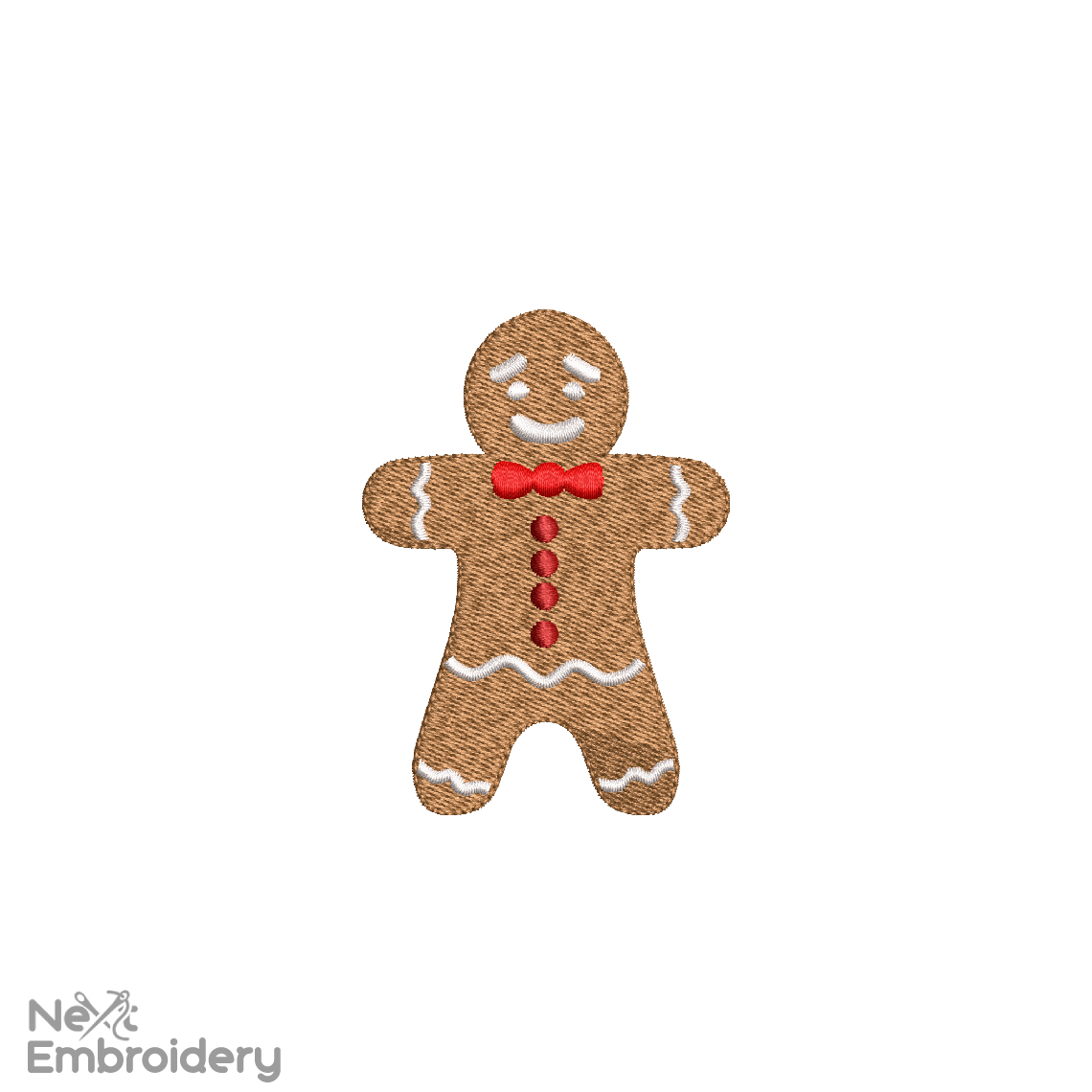 Mini Gingerbread Man embroidery design. Mini gingerbread man. Christmas embroidery design. Machine embroidery design.