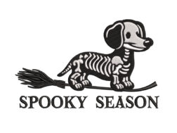 Spooky Season Dachshund Embroidery Design