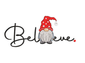 Believe Embroidery Designs, Believe in the Magic Christmas Santa Embroidery Design, Holiday MAchine Embroidery File