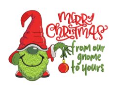 Gnome Merry Christmas Embroidery Design