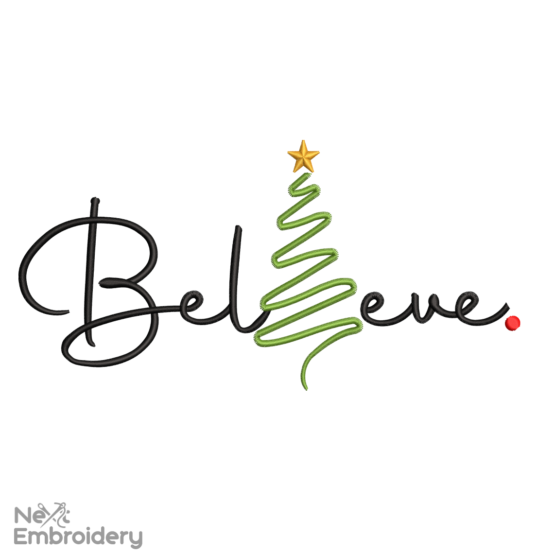 Magic Believe Embroidery Designs, Believe in the Magic Christmas Santa Embroidery Design, Holiday MAchine Embroidery File