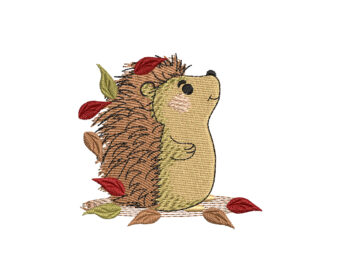 Mini Hedgehog Autumn Embroidery Design. Machine Embroidery Design, Instant Download