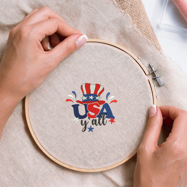 USA y'all Embroidery Design