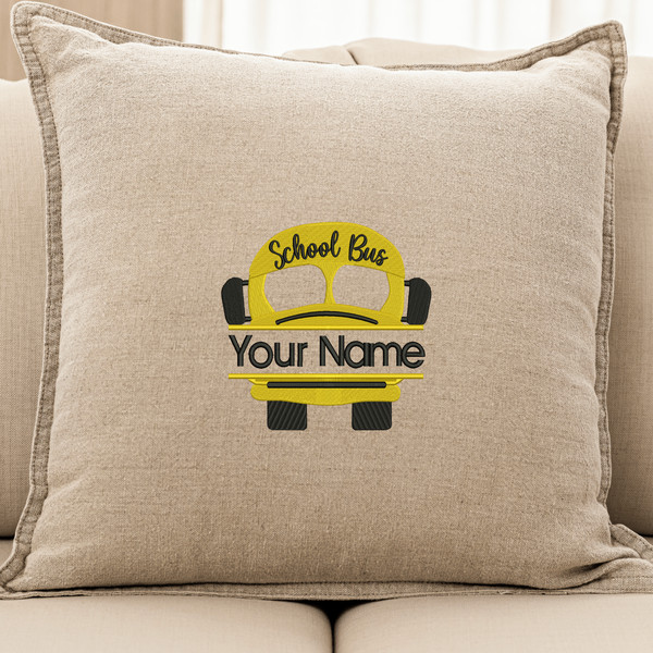 School Bus Embroidery Design