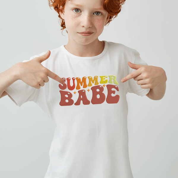Summer Babe Embroidery Design