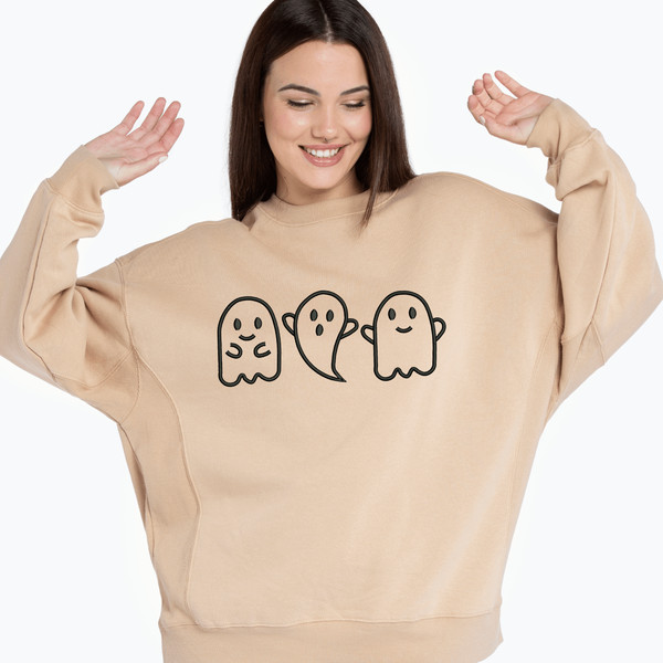 Three Ghosts Embroidery Design