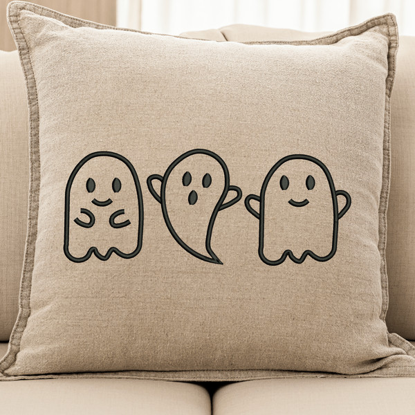 Three Ghosts Embroidery Design