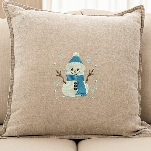 Cute Snowman Machine Embroidery Design